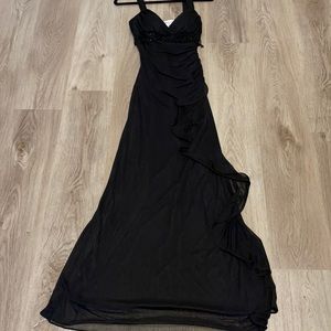 Black Strap Dress w/ Embellish detail